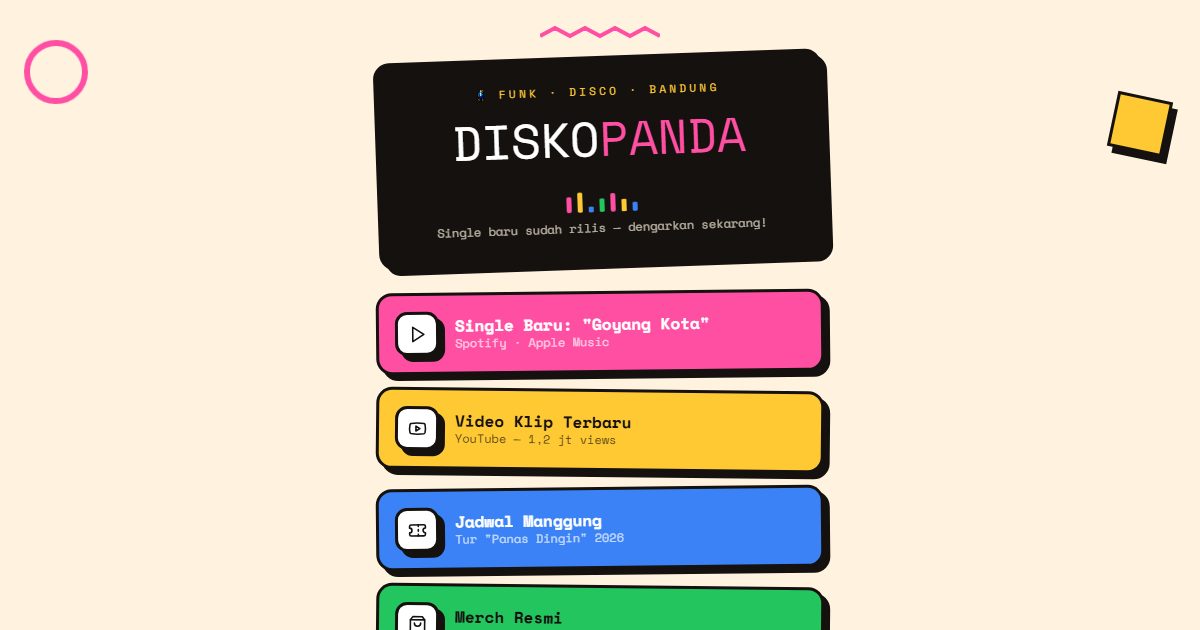 Tampilan DISKO PANDA